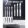 imageNicpro Dry Brush Miniature Painting 7 Sizes Professional Drybrush Set with Storage Case Hobby Detail Paint Brushes for Tabletop ampamp Wargames Miniature Warhammer 40K Model PaintingWhite