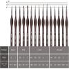 imageNicpro Micro Detail Paint Brush Set  7 PCS Tiny Miniature Paint Brushes Fine Detail Painting Brushes for Acrylic Watercolor Oil ampamp Paint by Number Rock Painting Warhammer 40k Craft  with HolderBrown