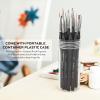 imageNicpro Micro Detail Paint Brush Set  7 PCS Tiny Miniature Paint Brushes Fine Detail Painting Brushes for Acrylic Watercolor Oil ampamp Paint by Number Rock Painting Warhammer 40k Craft  with HolderBlack