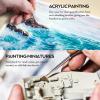 imageNicpro Micro Detail Paint Brush Set  7 PCS Tiny Miniature Paint Brushes Fine Detail Painting Brushes for Acrylic Watercolor Oil ampamp Paint by Number Rock Painting Warhammer 40k Craft  with HolderBlack
