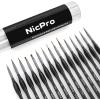 imageNicpro Micro Detail Paint Brush Set  7 PCS Tiny Miniature Paint Brushes Fine Detail Painting Brushes for Acrylic Watercolor Oil ampamp Paint by Number Rock Painting Warhammer 40k Craft  with HolderBlack