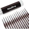 imageNicpro Micro Detail Paint Brush Set  7 PCS Tiny Miniature Paint Brushes Fine Detail Painting Brushes for Acrylic Watercolor Oil ampamp Paint by Number Rock Painting Warhammer 40k Craft  with HolderBrown
