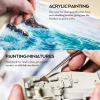 imageNicpro Micro Detail Paint Brush Set  7 PCS Tiny Miniature Paint Brushes Fine Detail Painting Brushes for Acrylic Watercolor Oil ampamp Paint by Number Rock Painting Warhammer 40k Craft  with HolderBlack