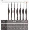 imageNicpro Micro Detail Paint Brush Set  7 PCS Tiny Miniature Paint Brushes Fine Detail Painting Brushes for Acrylic Watercolor Oil ampamp Paint by Number Rock Painting Warhammer 40k Craft  with HolderBrown