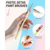 imageNicpro Miniature Paint Brushes Dry Brush  12PCS Model Paint Brush Set for Acrylic Watercolor Micro Detail Paint Brushes ampamp Dry Brush Set for Warhammer 40k Miniature Model CitadelPaint by NumberPastel