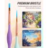 imageNicpro Miniature Paint Brushes Dry Brush  12PCS Model Paint Brush Set for Acrylic Watercolor Micro Detail Paint Brushes ampamp Dry Brush Set for Warhammer 40k Miniature Model CitadelPaint by NumberPastel