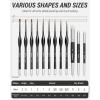 imageNicpro Miniature Paint Brushes Dry Brush  12PCS Model Paint Brush Set for Acrylic Watercolor Micro Detail Paint Brushes ampamp Dry Brush Set for Warhammer 40k Miniature Model CitadelPaint by NumberBlack