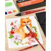 imageNicpro Professional Watercolor Paint Brushes with Nylon Bag 9 PCS Mop Paintbrush Round Synthetic Squirrel Hair Bulk Paint Brushes for Watercolor Painting Gouache Acrylic Oil Wood ColorRed