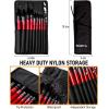 imageNicpro Professional Watercolor Paint Brushes with Nylon Bag 9 PCS Mop Paintbrush Round Synthetic Squirrel Hair Bulk Paint Brushes for Watercolor Painting Gouache Acrylic Oil Wood ColorRed