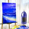 imageNicpro White Large Acrylic Paint Set 69 oz 2040 ml Rich Art Painting Supplies Non Toxic for Multi Surface Canvas Wood Leather Fabric Stone Craft for Kid ampamp Adult with PumpUltramarine Blue