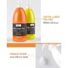 imageNicpro White Large Outdoor Acrylic Paint Set 69 oz 2040 ml Rich Art Painting Supplies Non Toxic Multi Surface Paint for Canvas Wood Leather Fabric Stone Craft for Kid ampamp Adult with Pump14 Colors