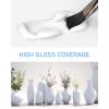imageNicpro White Large Outdoor Acrylic Paint Set 69 oz 2040 ml Rich Art Painting Supplies Non Toxic Multi Surface Paint for Canvas Wood Leather Fabric Stone Craft for Kid ampamp Adult with PumpWhite