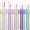 imageNicpro 15PCS Micro Fine Detail Paint Brush Set Macaron Pastel Small Miniature Fine Tip Detail Brushes Kit for Acrylic Oil Watercolor Craft Models Miniatures Rock Painting Paint by Numbers15 PCS