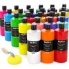 imageNicpro 24 Colors Large Bulk Acrylic Paint Set 845 oz250 ml Non Toxic Artist Painting Supplies for Multi Surface Canvas Wood Fabric Leather Rock Glass Paper Crafts Hobby with Color Wheel169 Fl Oz Pack of 24