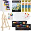 imageNicpro 65PCS Acrylic Paint Canvas Set Kids ampamp Adults Art Painting Supplies Kit with 2 Set of Acrylic Paint 12 Colors 30 Paint Brushes5 CanvasWood Easel3 PaletteA5 Paper Pad for Beginner Artists