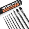 imageNicpro 8 PCS Professional Watercolor Paint Brushes Set Artist Synthetic Fine Squirrel Brush Round Tip for Detail Gouache AcrylicOil Painting