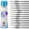 imageNicpro Fine Detail Paint Brush Set 15PCS Fine Tip Miniature Painting Brushes for Fine DetailingWarhammer 40k Miniature Model Paint by Numbers ampamp Acrylic Watercolor Oil Painting with Container