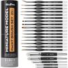 imageNicpro Miniature Paint Brushes Drybrush  21PCS Model Paint Brush Set for Acrylic Watercolor Detail Paint Brush Dry Brush for Warhammer 40k Citadel Paint Model DND Miniatures  with Container