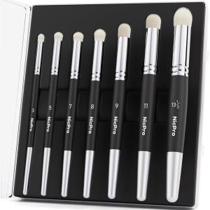 imageNicpro Dry Brush Miniature Painting 7 Sizes Professional Drybrush Set with Storage Case Hobby Detail Paint Brushes for Tabletop ampamp Wargames Miniature Warhammer 40K Model PaintingBlack