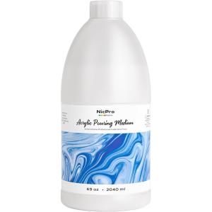 imageNicpro Pouring Medium for Acrylic Paint 338oz  1000ml Acrylic Paint Thinner Acrylic Flow Medium Improve Flow Consistency69 Fl Oz Pack of 1