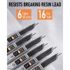 imageNicpro 05 mm Art Mechanical Pencils Set in Gift Case 6 PCS Metal Drafting Pencil 05mm with 6 Tube HB Lead Refills ampamp 18 PCS Eraser Refills for Adults Children Artist Writing Drawing Sketching09mm