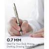 imageNicpro 05 mm Art Mechanical Pencils Set in Gift Case 6 PCS Metal Drafting Pencil 05mm with 6 Tube HB Lead Refills ampamp 18 PCS Eraser Refills for Adults Children Artist Writing Drawing Sketching07mm