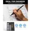 imageNicpro 13 mm Mechanical Pencils Set with Lead Refill Black ampamp Colors Eraser  Orange Weatherproof Metal Heavy Duty Carpenter Pencil for Outdoor Marking Drafting Drawing Sketching Woodworking in CaseMulticolor
