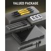 imageNicpro 13 mm Mechanical Pencils Set with Lead Refill Black ampamp Colors Eraser  Orange Weatherproof Metal Heavy Duty Carpenter Pencil for Outdoor Marking Drafting Drawing Sketching Woodworking in CaseYellow