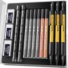 imageNicpro 13 mm Mechanical Pencils Set with Lead Refill Black ampamp Colors Eraser  Orange Weatherproof Metal Heavy Duty Carpenter Pencil for Outdoor Marking Drafting Drawing Sketching Woodworking in CaseYellow