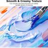 imageNicpro 14 Colors Large Bulk Acrylic Paint Set 169 oz 500 ml Non Toxic Art Painting Supplies for Multi Surface Fabric Canvas Wood Leather Stone Craft Paint for Kid ampamp Adult with Color Wheel338 Fl Oz Pack of 14