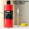 imageNicpro 14 Colors Large Bulk Acrylic Paint Set 169 oz 500 ml Non Toxic Art Painting Supplies for Multi Surface Fabric Canvas Wood Leather Stone Craft Paint for Kid ampamp Adult with Color Wheel338 Fl Oz Pack of 14