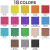 imageNicpro 18 Colors Acrylic Leather Paint 845 oz 250 ml Leather Dye for Shoes Sneakers Bags Furniture Jackets Car Seat Wallets Shoe Leather Paint Kit for DIY Crafts Kid Adult with Color Wheel