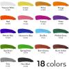 imageNicpro 18 Colors Large Acrylic Paint Set 845 fl oz 250 ml Artist Painting Supplies Bulk NonToxic For Multi Surface Canvas Wood Fabric Leather Cardboard Paper Crafts Hobby with Color Wheel18 Colors