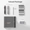 imageNicpro 2 PCS Mechanical Pencil 05mm ampamp 07 mm with Case MP1000 Metal Artist Pencil Set with 6 Tubes HB Lead Refills 3 Erasers 9 Eraser Refills For Art Writing Drafting Drawing Sketch SilverBlack  Silver 4 Pack