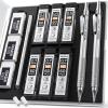 imageNicpro 2 PCS Mechanical Pencil 05mm ampamp 07 mm with Case MP1000 Metal Artist Pencil Set with 6 Tubes HB Lead Refills 3 Erasers 9 Eraser Refills For Art Writing Drafting Drawing Sketch SilverSilver