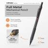 imageNicpro 2 PCS Mechanical Pencil 05mm ampamp 07 mm with Case MP1000 Metal Artist Pencil Set with 6 Tubes HB Lead Refills 3 Erasers 9 Eraser Refills For Art Writing Drafting Drawing Sketch SilverBlack