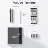 imageNicpro 2 PCS Mechanical Pencil 05mm ampamp 07 mm with Case MP1000 Metal Artist Pencil Set with 6 Tubes HB Lead Refills 3 Erasers 9 Eraser Refills For Art Writing Drafting Drawing Sketch SilverBlack