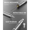 imageNicpro 2 PCS Mechanical Pencil 05mm ampamp 07 mm with Case MP1000 Metal Artist Pencil Set with 6 Tubes HB Lead Refills 3 Erasers 9 Eraser Refills For Art Writing Drafting Drawing Sketch SilverSilver Black