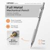 imageNicpro 2 PCS Mechanical Pencil 05mm ampamp 07 mm with Case MP1000 Metal Artist Pencil Set with 6 Tubes HB Lead Refills 3 Erasers 9 Eraser Refills For Art Writing Drafting Drawing Sketch SilverSilver
