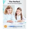 imageNicpro 23PCS Pastel Mechanical Pencil 05 ampamp 07 mm with Case for School with 12 tubes HB Lead Refills 3 Erasers 9 Eraser Refills For Student Writing Drawing Sketching Blue ampamp Pink ampamp White Colors25 Piece Set