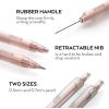 imageNicpro 23PCS Pastel Mechanical Pencil 05 ampamp 07 mm with Case for School with 12 tubes HB Lead Refills 3 Erasers 9 Eraser Refills For Student Writing Drawing Sketching Blue ampamp Pink ampamp White Colors25 Piece Set