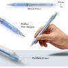 imageNicpro 23PCS Pastel Mechanical Pencil 05 ampamp 07 mm with Case for School with 12 tubes HB Lead Refills 3 Erasers 9 Eraser Refills For Student Writing Drawing Sketching Blue ampamp Pink ampamp White Colors25 Piece Set