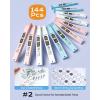 imageNicpro 23PCS Pastel Mechanical Pencil 05 ampamp 07 mm with Case for School with 12 tubes HB Lead Refills 3 Erasers 9 Eraser Refills For Student Writing Drawing Sketching Blue ampamp Pink ampamp White Colors25 Piece Set