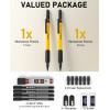 imageNicpro 2PCS 13 ampamp 20 mm Mechanical Pencils Set with 48 Lead Refills 2B HB Colored Eraser Sharpeners  Weatherproof Metal Barrel Heavy Duty Carpenter Pencil for Outdoor Marking Drafting Sketching