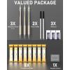 imageNicpro 3 Pack Blocky Gear 05 mm Metal Mechanical Pencils Set with Case Lead Drafting Pencil with 8 Tube 480PCS Lead RefillsHB 2B 4 Erasers 18 Eraser Refills for Art Writing Sketching Drawing09mm
