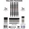 imageNicpro 35PCS Art Mechanical Pencil Set Metal Drafting Pencil 05 07 0913 mm ampamp 2mm with 21 Tube Lead Refills6B 4B 2B HB 2H 4H Colors Weatherproof Barrel for Outdoor Writing Drawing Sketching1 Count Pack of 5