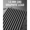 imageNicpro 36 PCS 13 mm Lead Refills Break Resistant Weatherproof Mechanical Pencil Refills 13 mm 2B 12 Pack Per Tube Lead Length 120mm 3 Tubes Black