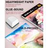 imageNicpro 48 Colors Watercolor Paint Set with 8PCS Painting Brushes 25 Sheet Water Color Paper 2 Water Brush Pens Palette Sponge Art Supplies Kit for Artist Adult Kid Beginner with Gift Box