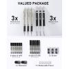 imageNicpro 6PCS Art Mechanical Pencil Set 3PCS Metal Drafting Pencil 05 mm ampamp 07 mm ampamp 09 mm ampamp 3PCS 2mm Graphite Lead Holder 2B HB 2H For Writing Sketching Drawing With Lead Refills CaseSilver