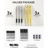 imageNicpro 6PCS Art Mechanical Pencil Set 3PCS Metal Drafting Pencil 05 mm ampamp 07 mm ampamp 09 mm ampamp 3PCS 2mm Graphite Lead Holder 2B HB 2H For Writing Sketching Drawing With Lead Refills CaseGold